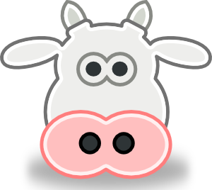 Tango Style Cow Head clip art Free Vector