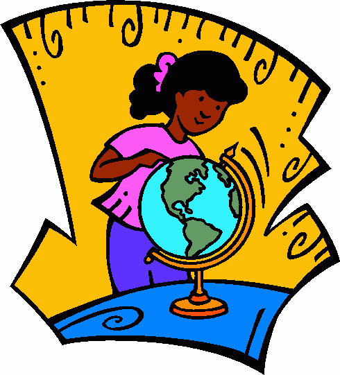 student_&_globe clipart - student_&_globe clip art