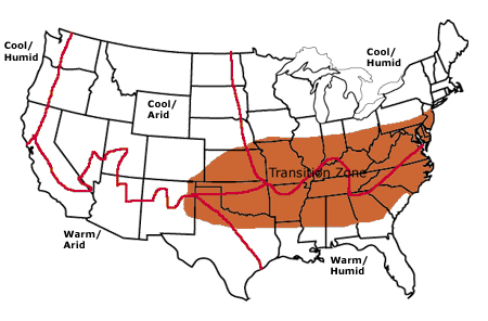 Lawn Grass Planting Climate Zone Maps For Choosing Type of Grass