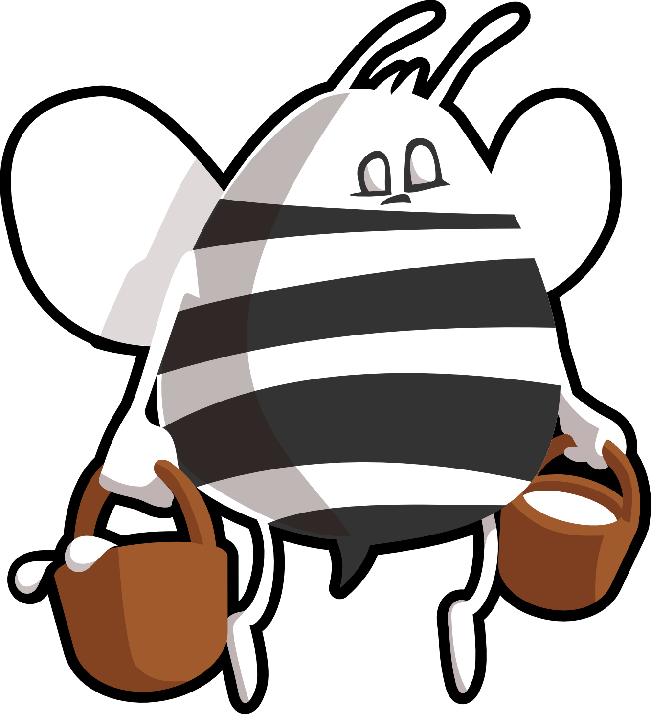 Bee 12 Black White Line Art Scalable Vector Graphics SVG Inkscape ...