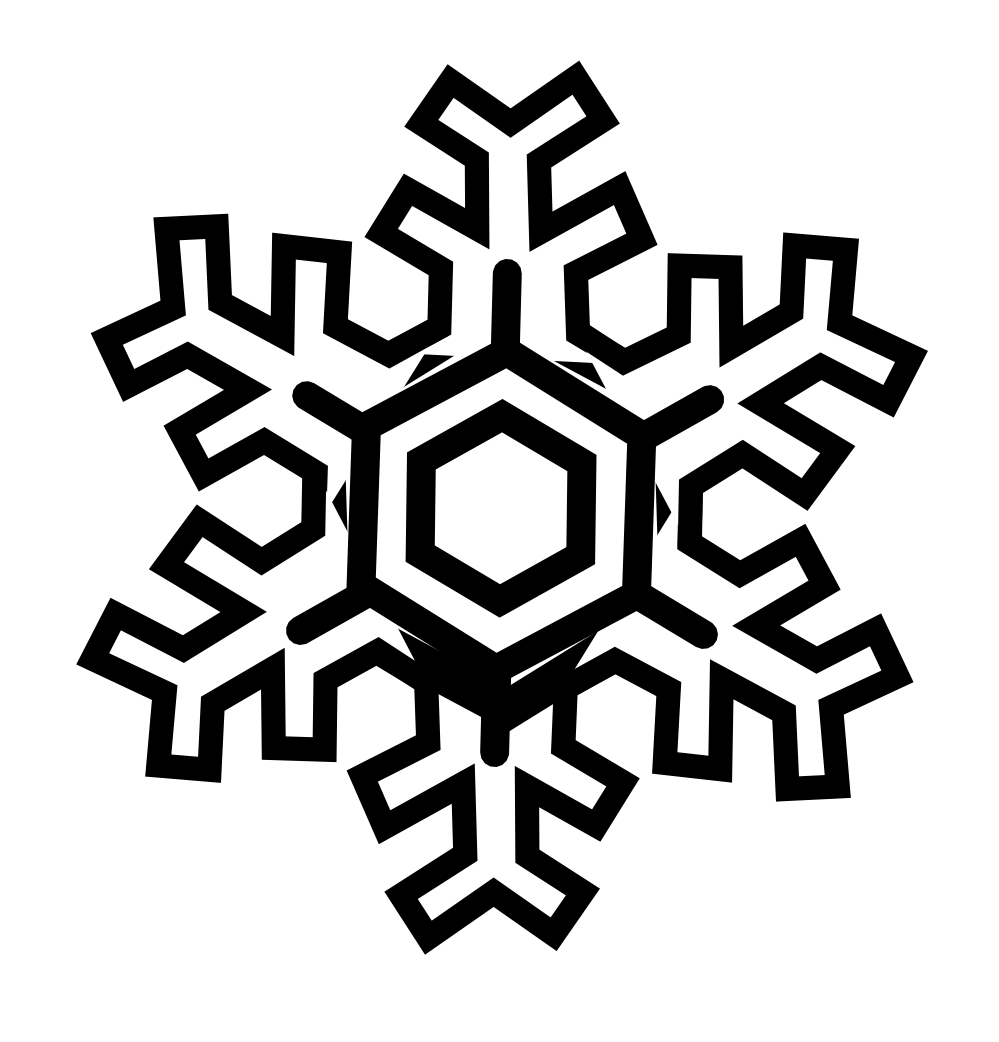 Snowflake Line Drawing - ClipArt Best