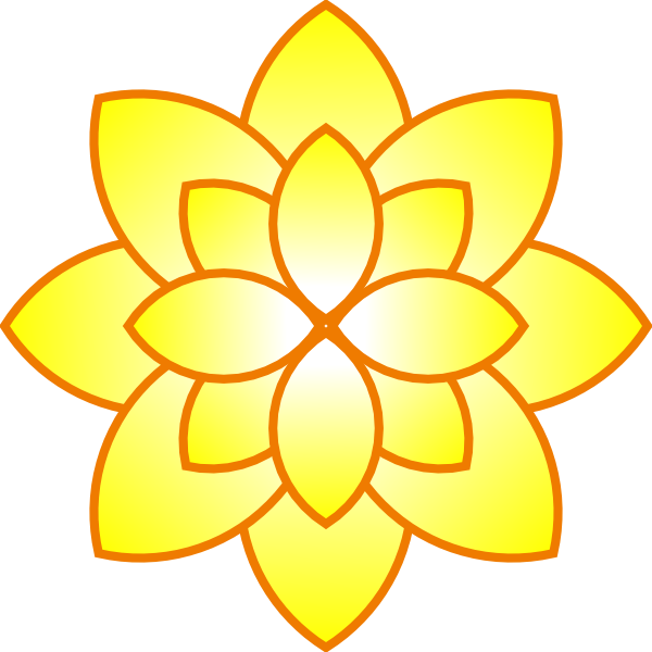 Simple Yellow Flower clip art - vector clip art online, royalty ...