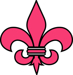 Pink Fleur De Lis Court clip art - vector clip art online, royalty ...