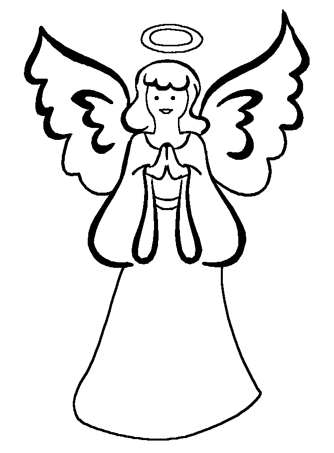 Angel Line Drawing