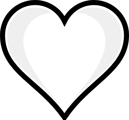 White Heart Black Background - Free Clipart Images