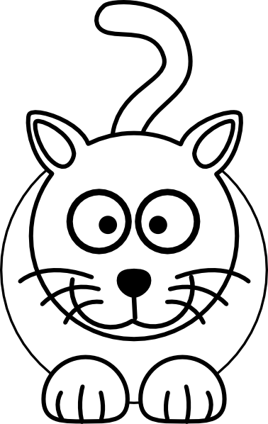 Cat Clip Art Black And White - Free Clipart Images