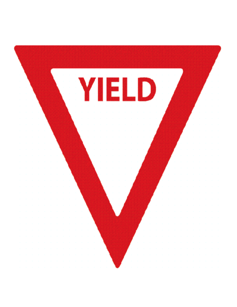 Education World: Yield Traffic Sign Template