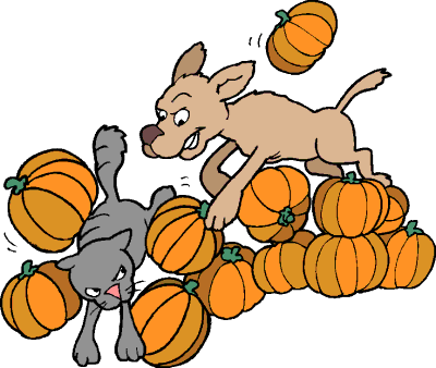 Animated dog and cat clipart