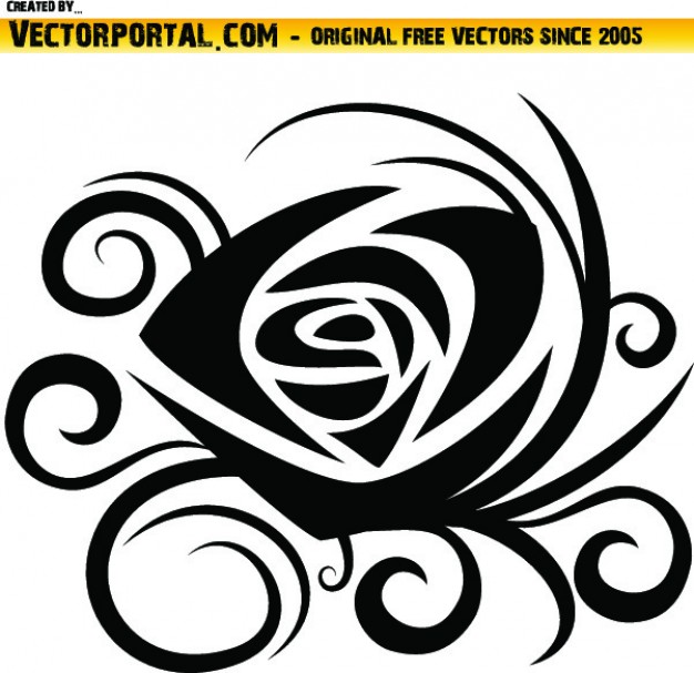 Flower tattoo graphic tribal design Vector | Free Download