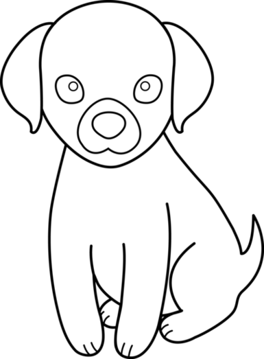 Cute Dog Line Drawing PopArticle Clipart - Free to use Clip Art ...