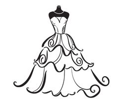 32+ Free Wedding Dress Silhouette Clip Art