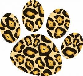 Leopard paw print clip art