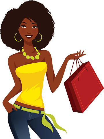 Cartoon Of A Sexy African American Woman Clip Art, Vector Images ...