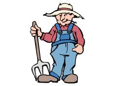 Old farmer clipart