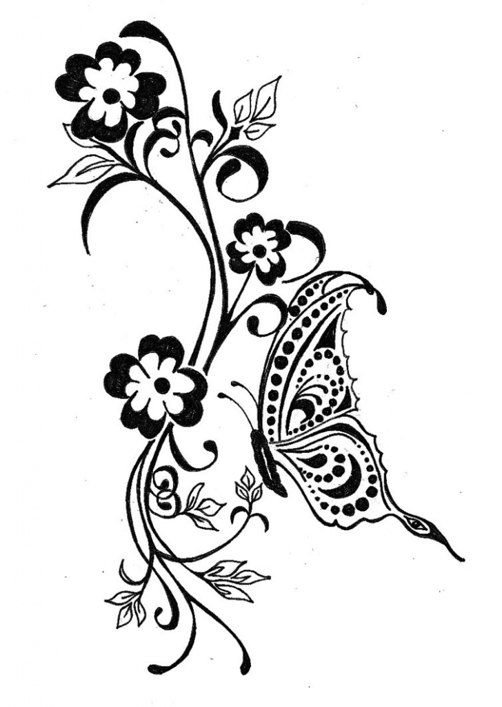 Butterfly Flower Tattoo Designs Free Butterflies And Swirls Tattoo ...