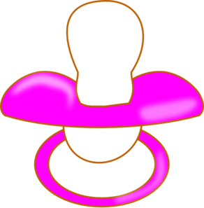 Pink Pacifier Clip Art - vector clip art online ...