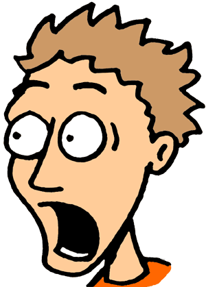 clipart scared person clip