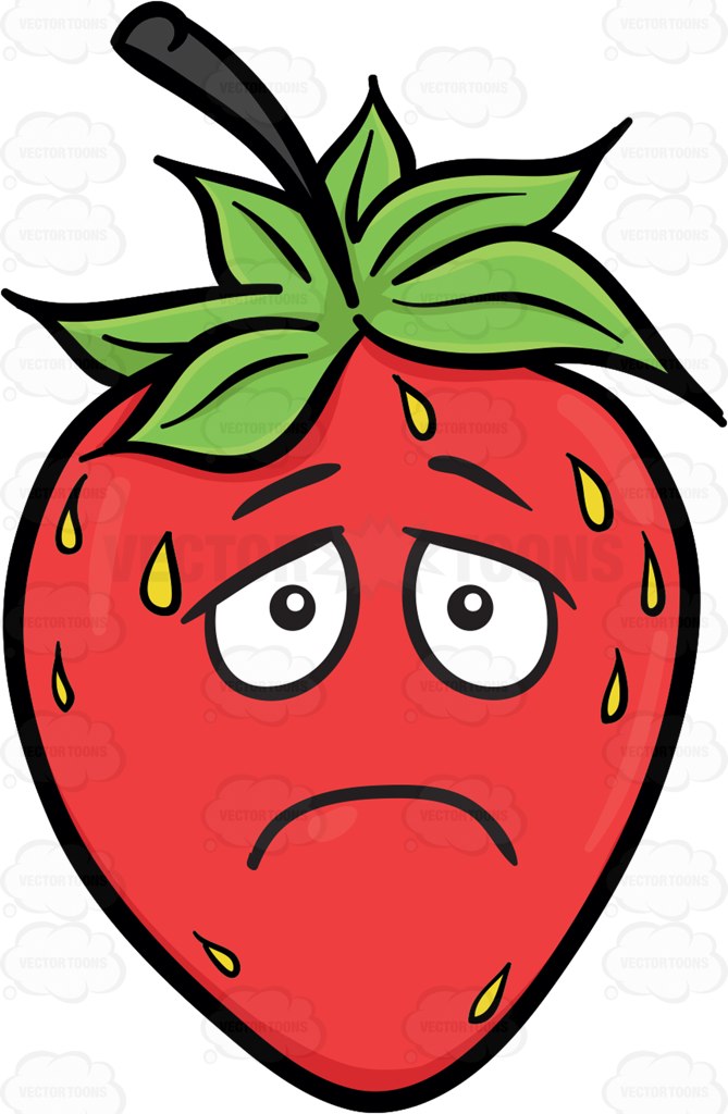 Strawberry face man clipart