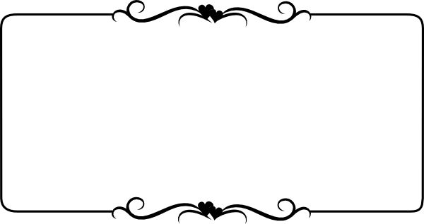 Black And White Heart Borders Clipart