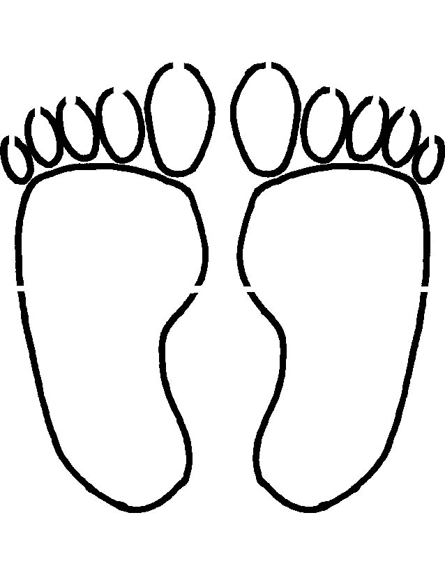 Feet Image Stencil - ClipArt Best