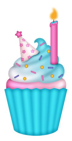 Birthday cupcake clipart free