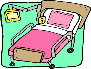 Cartoon Hospital Bed Clipart