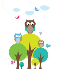 Green Owl #clipart: You''ll have a hoot decorating with these 8 ...