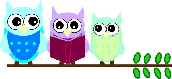 Owl Reading Book Clipart