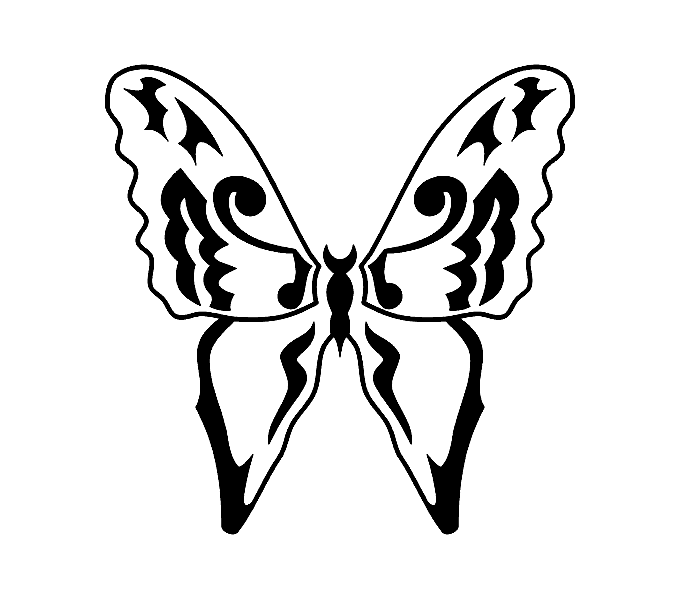 black and white butterfly tattoo design img48 Â«Other black and ...