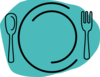 Food Plate Dinner - vector clip art online, royalty free & public ...