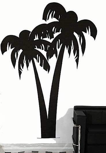 Paint by number wall mural Palm Tree Silhouette - Stylehive