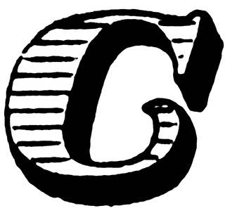 C, Italic initial | ClipArt ETC