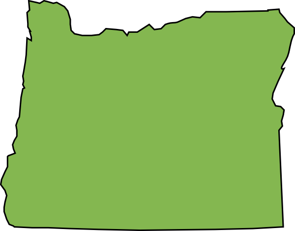 Oregon State Outline Map In Svg Format Clip Art ...