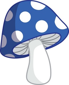 Toadstool Clipart Image - Spotted toadstool or mushroom