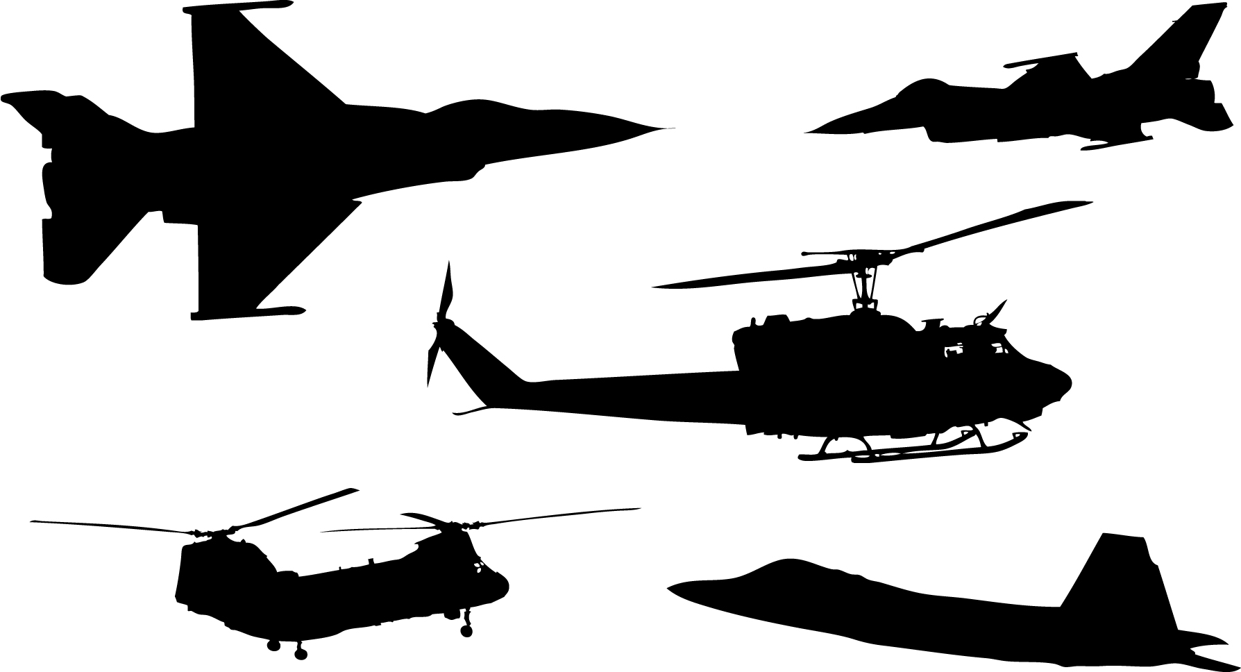 Military Aircraft Silhouette Vector Pack | Web Design and ...