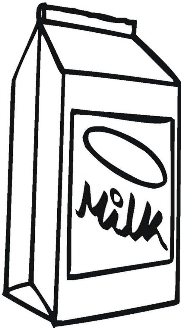 Milk Carton Picture Coloring Page - NetArt