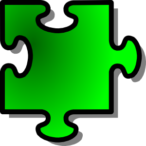 Green Jigsaw Piece clip art Free Vector / 4Vector