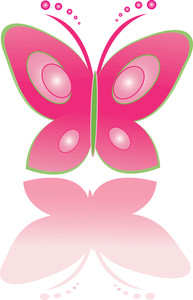 Butterflies Clipart Image - Pink Butterfly Logo Design