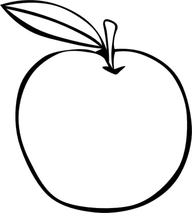 Apple Black And White Clip Art