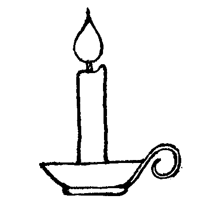 candle outline Colouring Pages