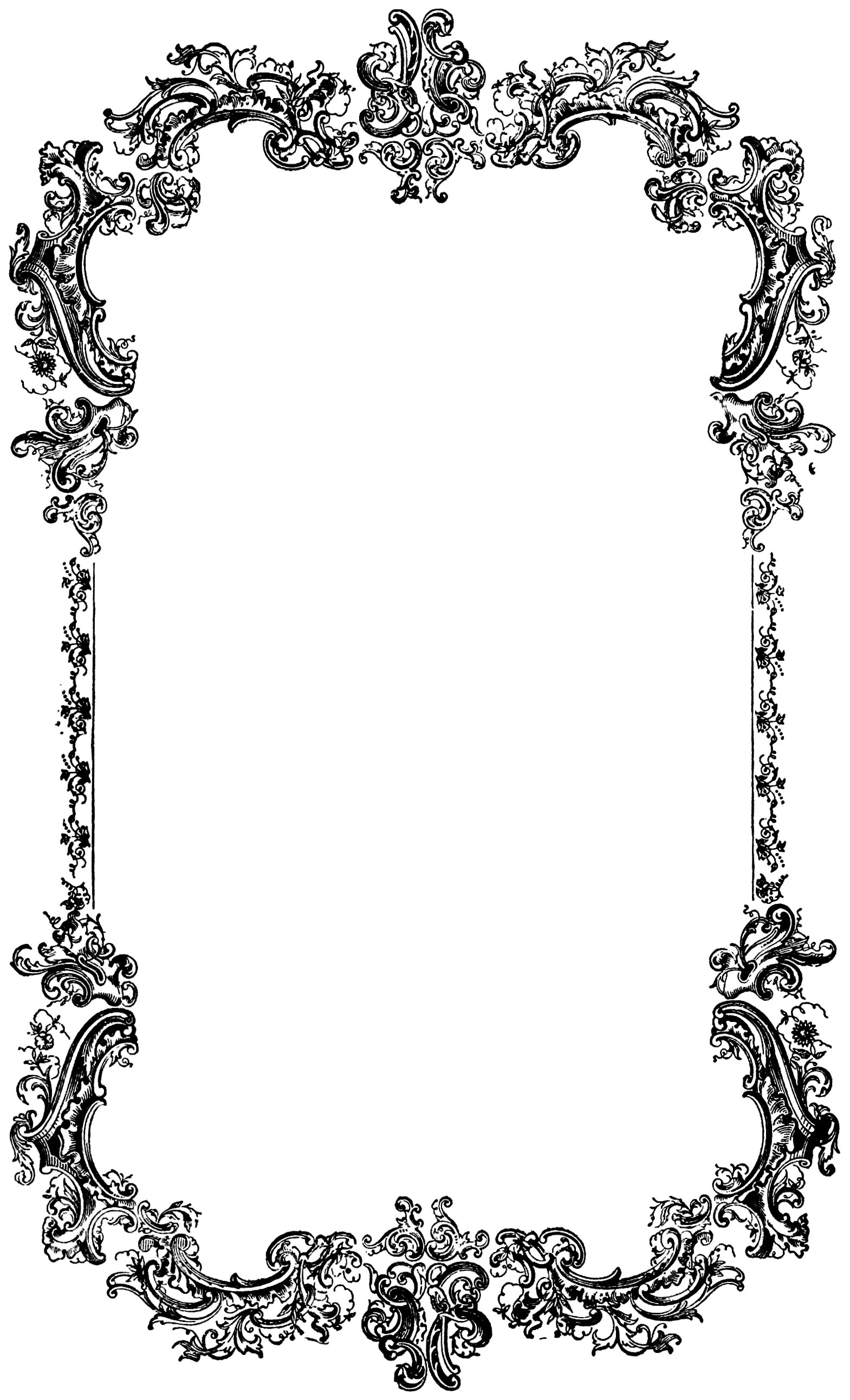 Decorative Vintage Border Clip Art Image | Oh So Nifty Vintage ...