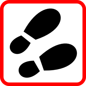 Footprint Sign clip art - vector clip art online, royalty free ...