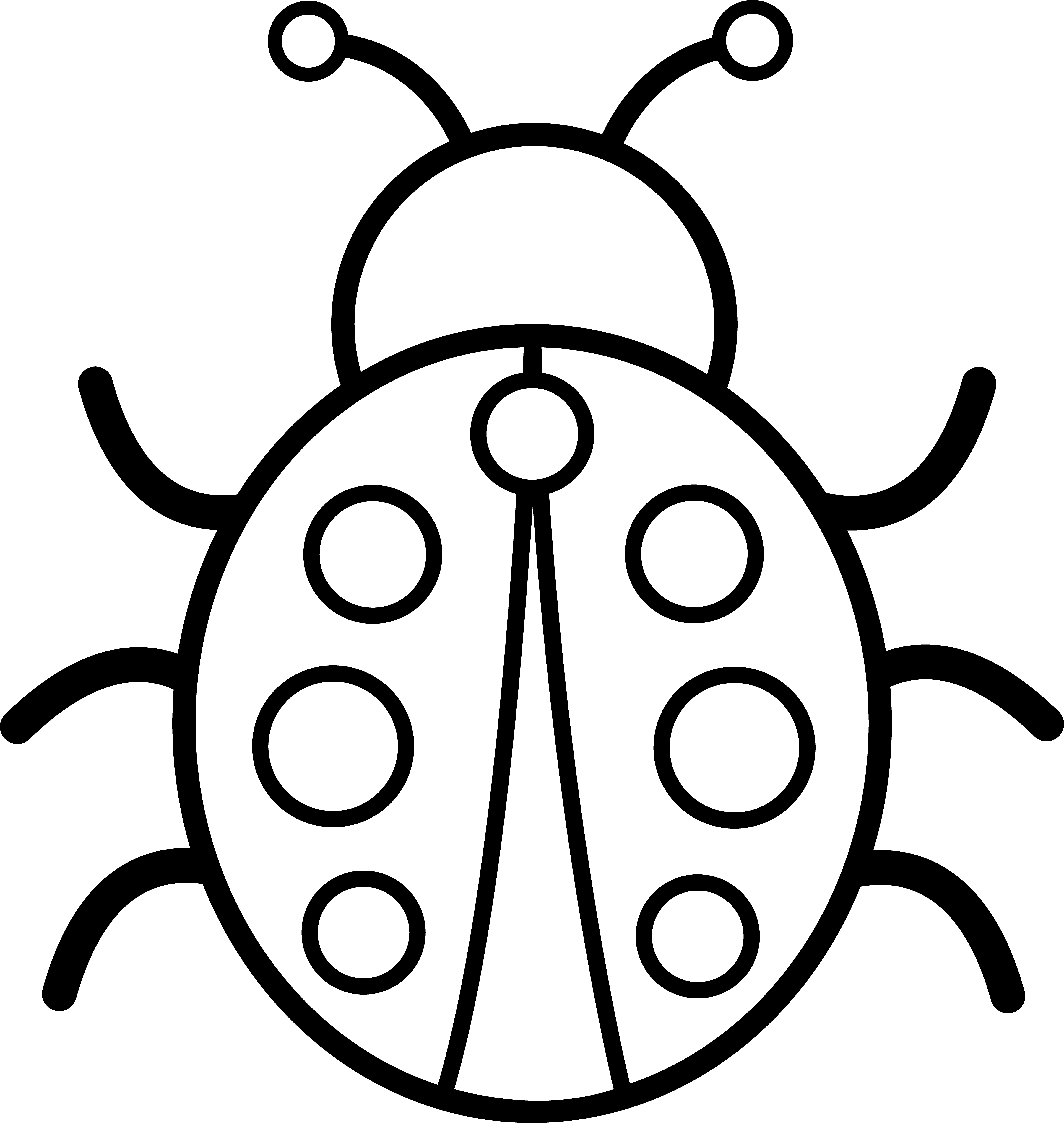 Lady Bug Line Drawing - ClipArt Best