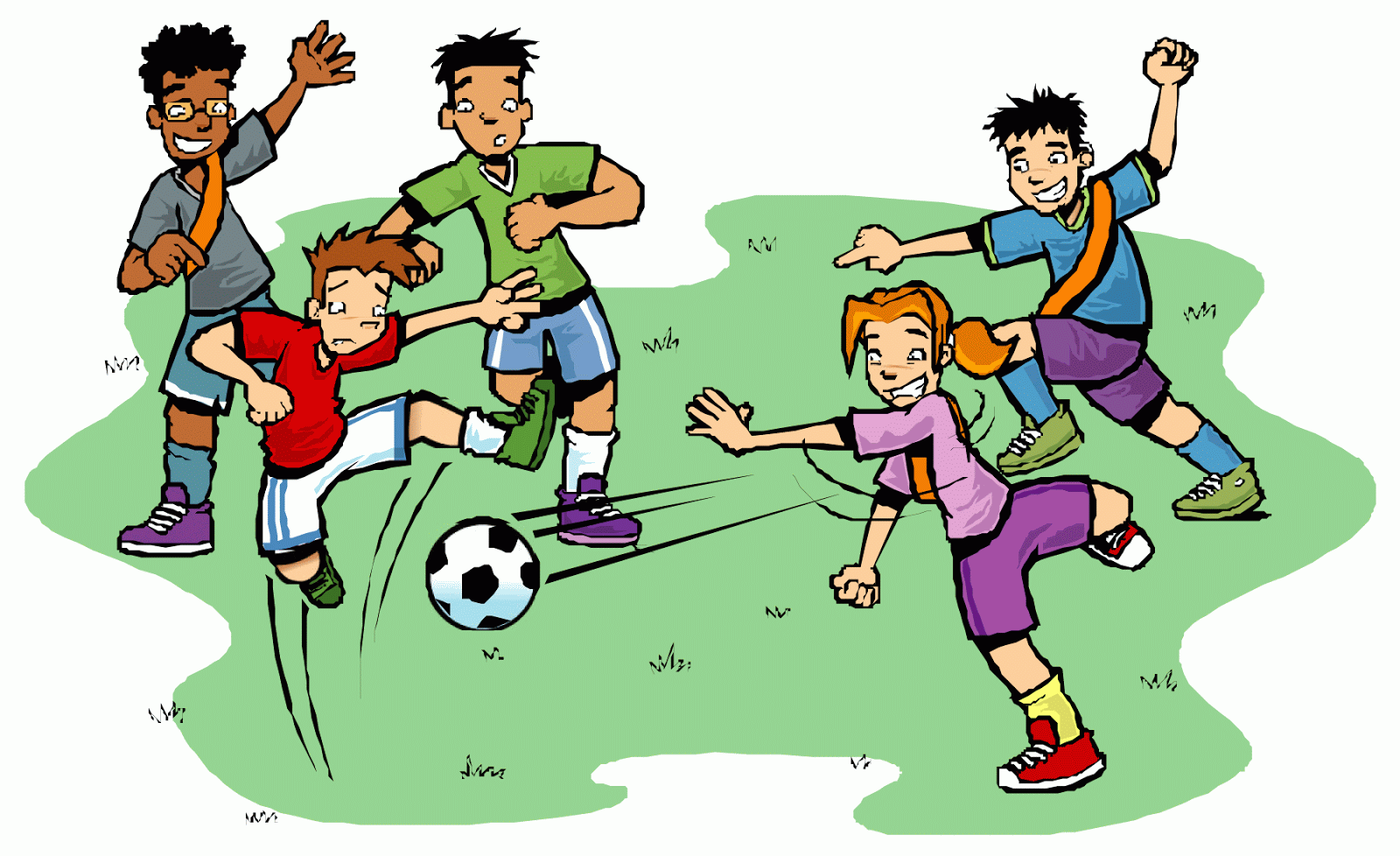 Clipart kids playing together