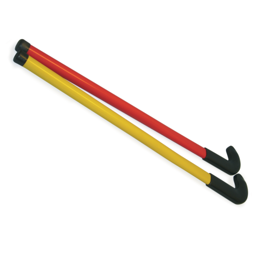 Plastic hockey stick with flat and convex side, red - Janssen-Fritsen