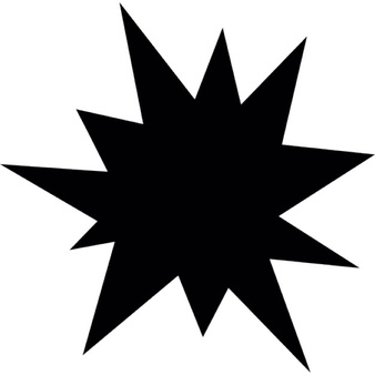 Star of irregular shape of an explosion in a rounded square Icons ...