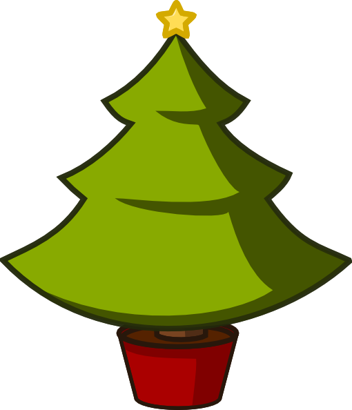 Christmas Tree Simple Clip Art - vector clip art ...