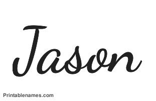 the name jason in cursive