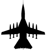 Fighter Jet Silhouette 3 Decal Sticker