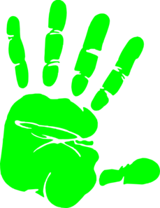 Lime Hand Print Clip Art - vector clip art online ...